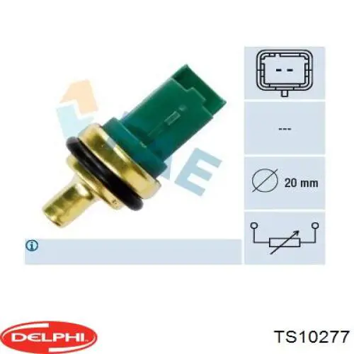 Sensor de temperatura del refrigerante Ford Fiesta JH, JD