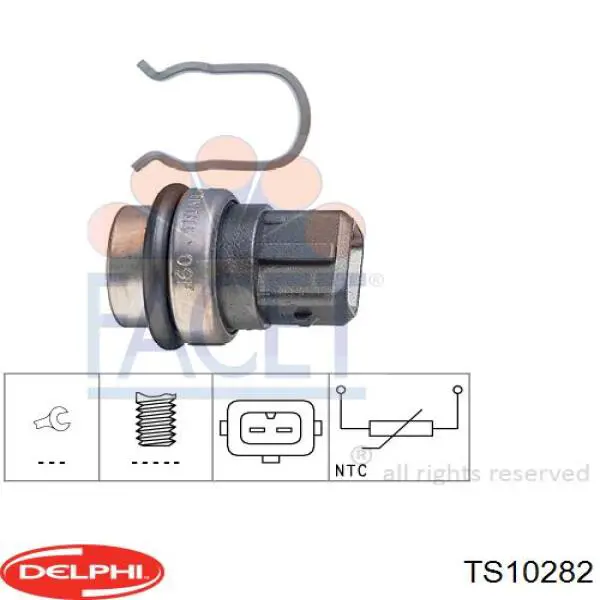 TS10282 Delphi sensor de temperatura del refrigerante