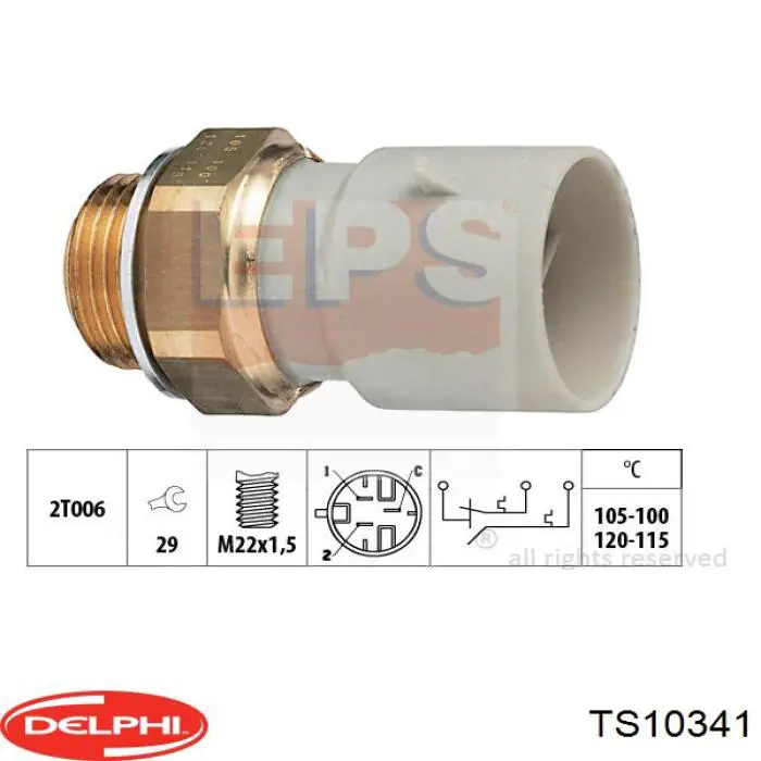 Sensor de temperatura  Delphi TS10341 precio, desde 17,18 EUR