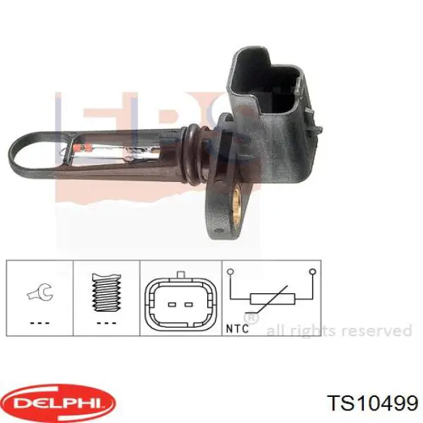 TS10499 Delphi sensor, temperatura del aire de admisión