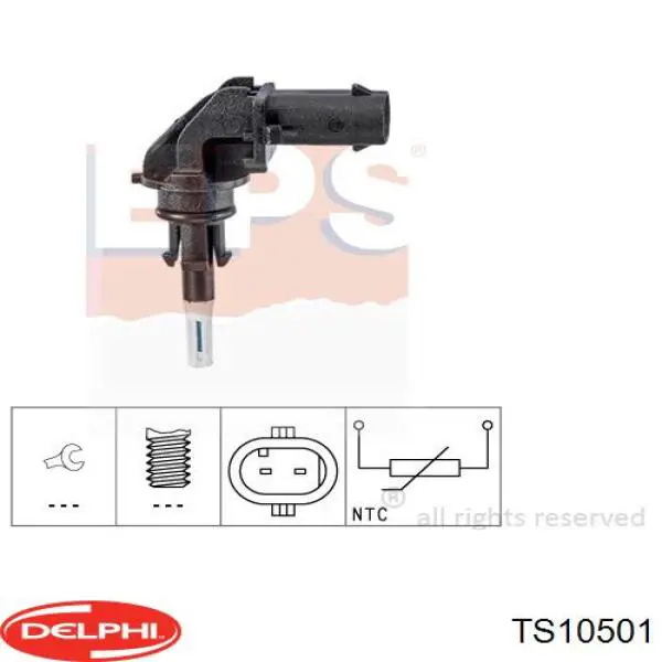 Sensor de temperatura del aire de admisión Delphi TS10501 precio, desde 17,74 EUR