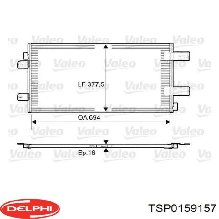TSP0159157 Delphi compresor de aire acondicionado