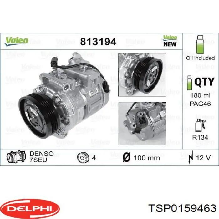 TSP0159463 Delphi compresor de aire acondicionado