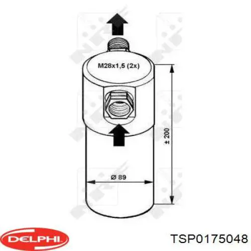 TSP0175048 Delphi receptor-secador del aire acondicionado