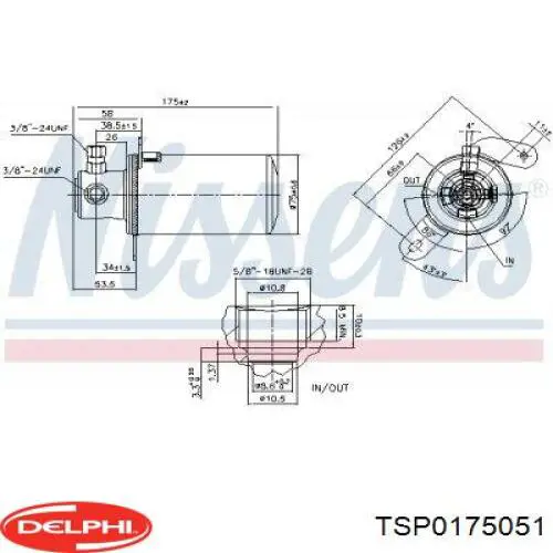 TSP0175051 Delphi receptor-secador del aire acondicionado