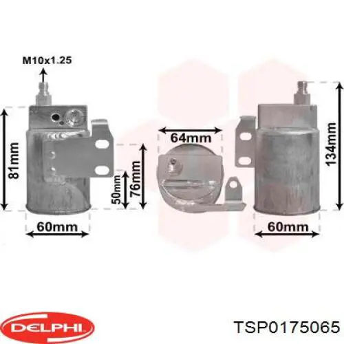 TSP0175065 Delphi receptor-secador del aire acondicionado