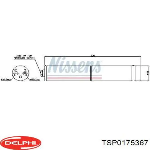 TSP0175367 Delphi receptor-secador del aire acondicionado