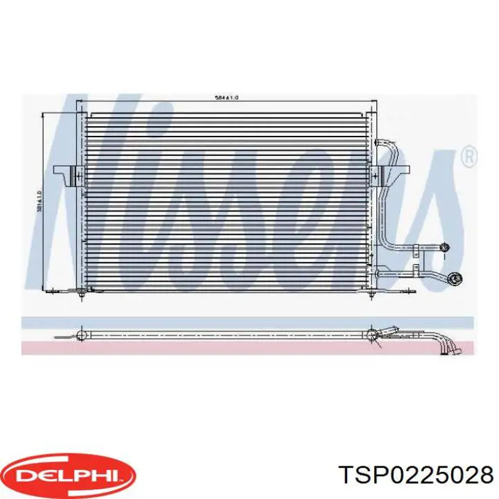TSP0225028 Delphi condensador aire acondicionado