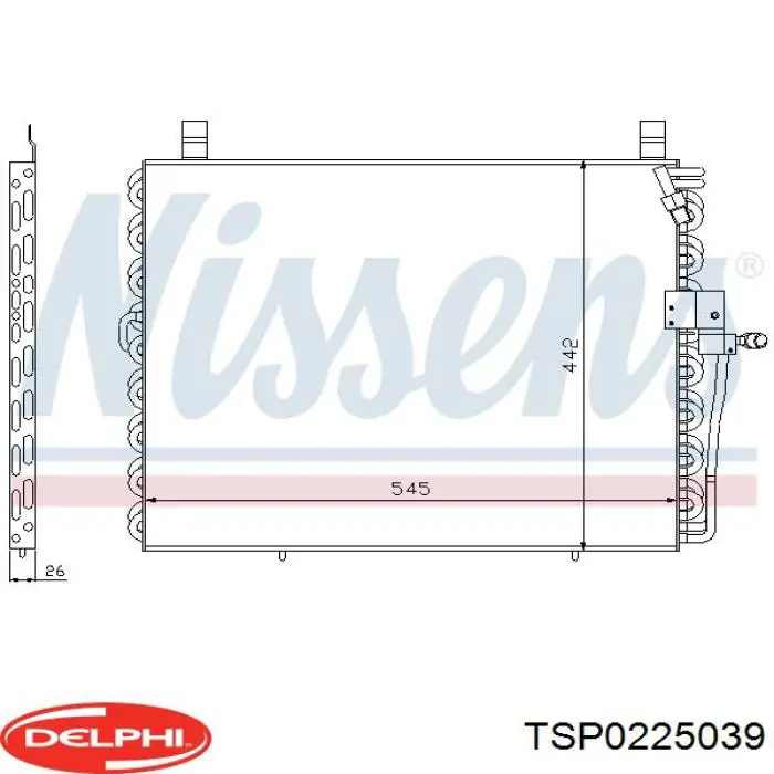 TSP0225039 Delphi condensador aire acondicionado