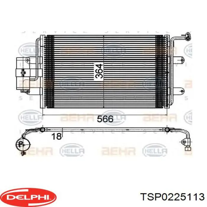 TSP0225113 Delphi condensador aire acondicionado