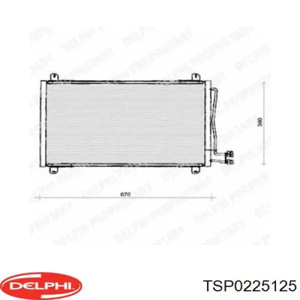 TSP0225125 Delphi condensador aire acondicionado