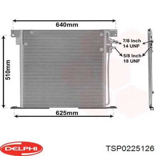 TSP0225126 Delphi condensador aire acondicionado