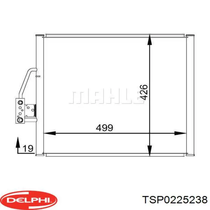 TSP0225238 Delphi condensador aire acondicionado