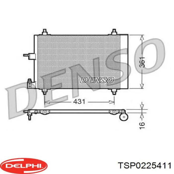 TSP0225411 Delphi condensador aire acondicionado