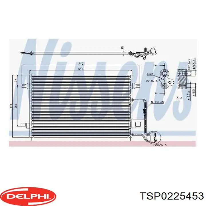 TSP0225453 Delphi condensador aire acondicionado