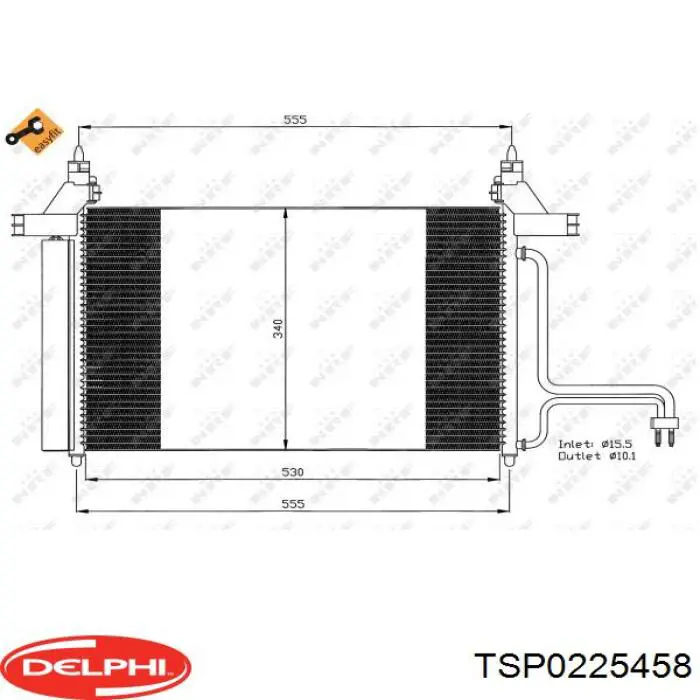 TSP0225458 Delphi condensador aire acondicionado