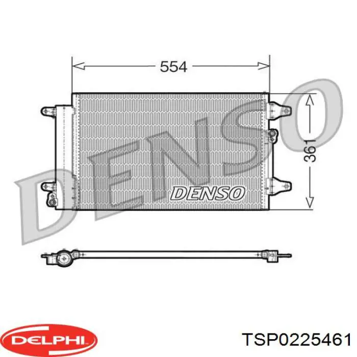 TSP0225461 Delphi condensador aire acondicionado
