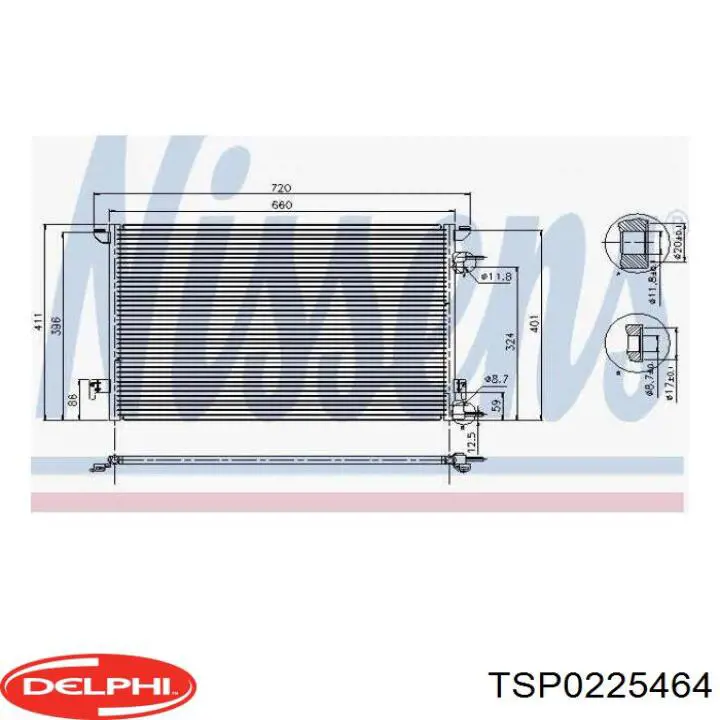 TSP0225464 Delphi condensador aire acondicionado