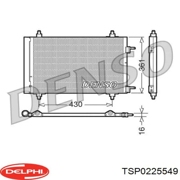 TSP0225549 Delphi condensador aire acondicionado