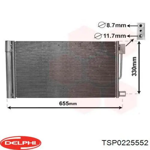 TSP0225552 Delphi condensador aire acondicionado
