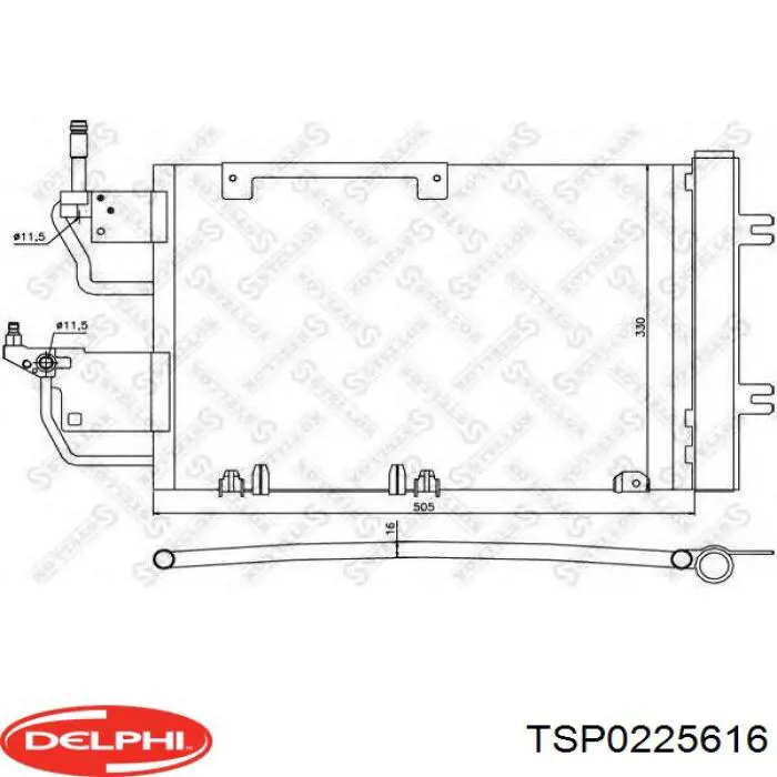 Comprar TSP0225616 Delphi Condensador de aire acondicionado