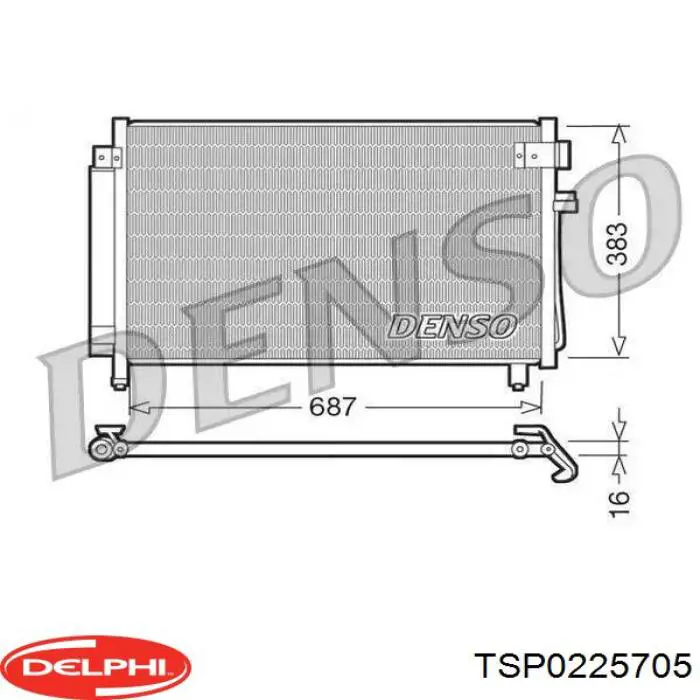 TSP0225705 Delphi condensador aire acondicionado