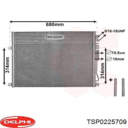 TSP0225709 Delphi condensador aire acondicionado