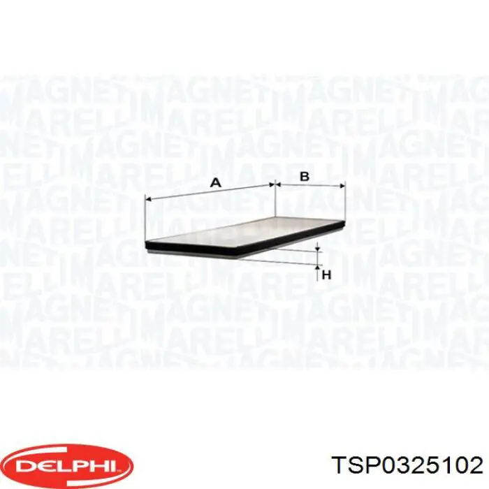 TSP0325102 Delphi filtro de habitáculo