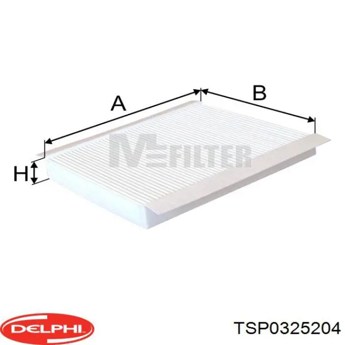 Filtro de cabina Delphi TSP0325204 precio, desde 7,15 EUR