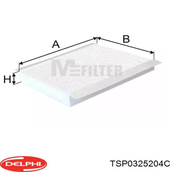 Comprar TSP0325204C Delphi Filtro de aire del habitáculo