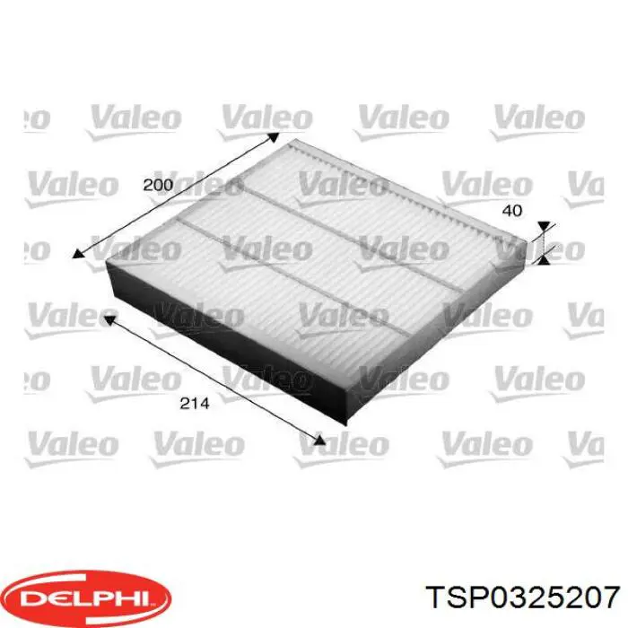 TSP0325207 Delphi filtro habitáculo