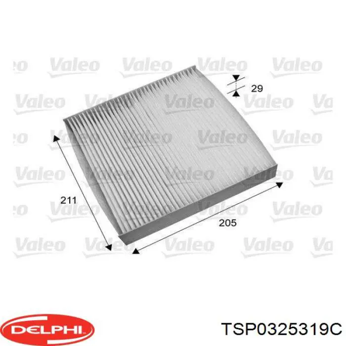 TSP0325319C Delphi filtro habitáculo
