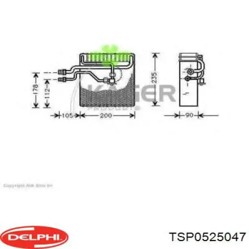Evaporador de aire acondicionado 260600 Cargo