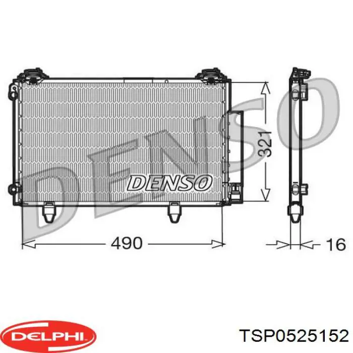 TSP0525152 Delphi evaporador, aire acondicionado