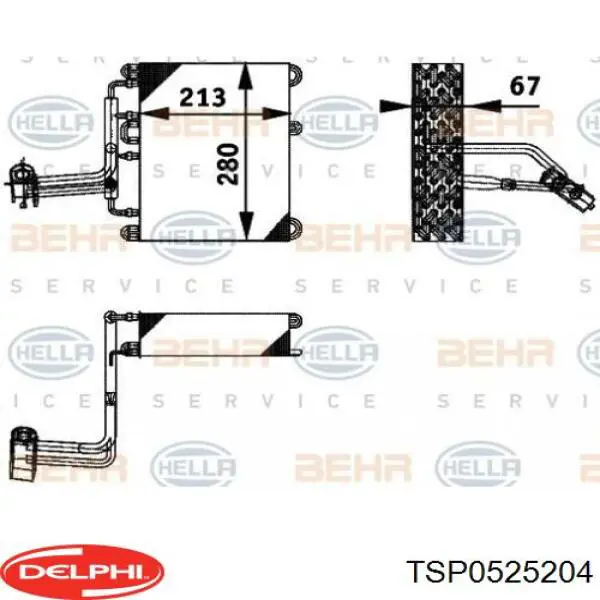 Evaporador de aire acondicionado Delphi TSP0525204 precio, desde 129,77 EUR