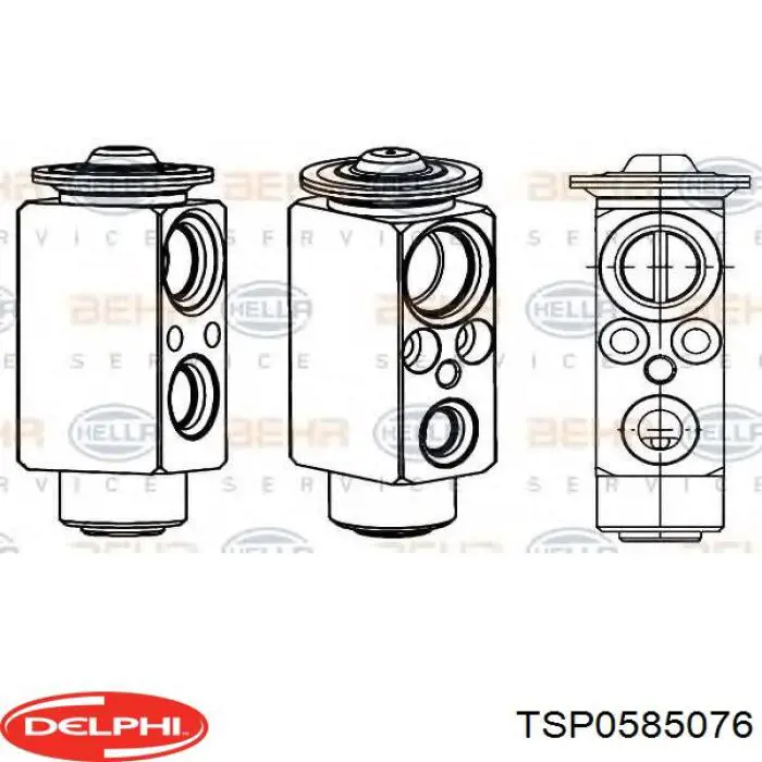 TSP0585076 Delphi válvula de expansión, aire acondicionado