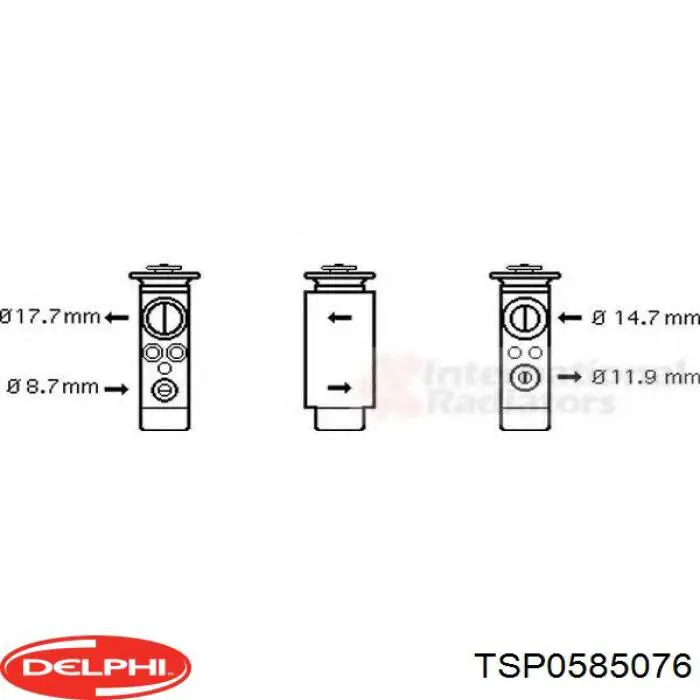 TSP0585076 Delphi Válvula TRV del aire acondicionado
