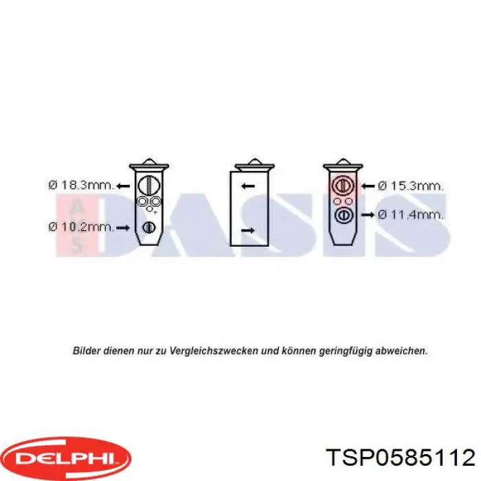 Comprar TSP0585112 Delphi Válvula TRV del aire acondicionado