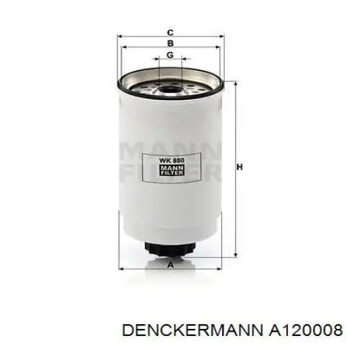 Filtro combustible Denckermann A120008 precio, desde 9,86 EUR