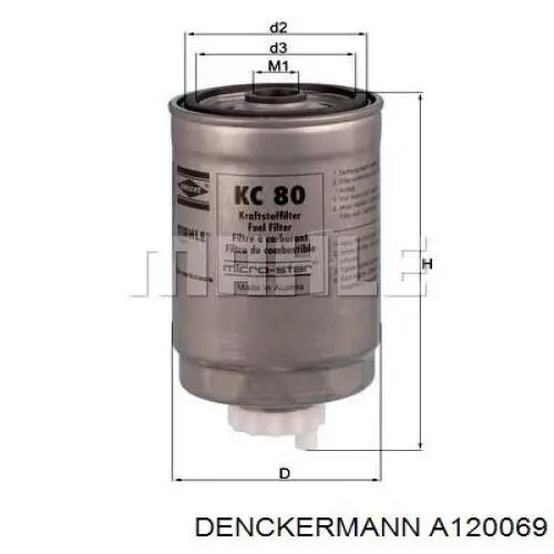 Comprar A120069 Denckermann Filtro diesel