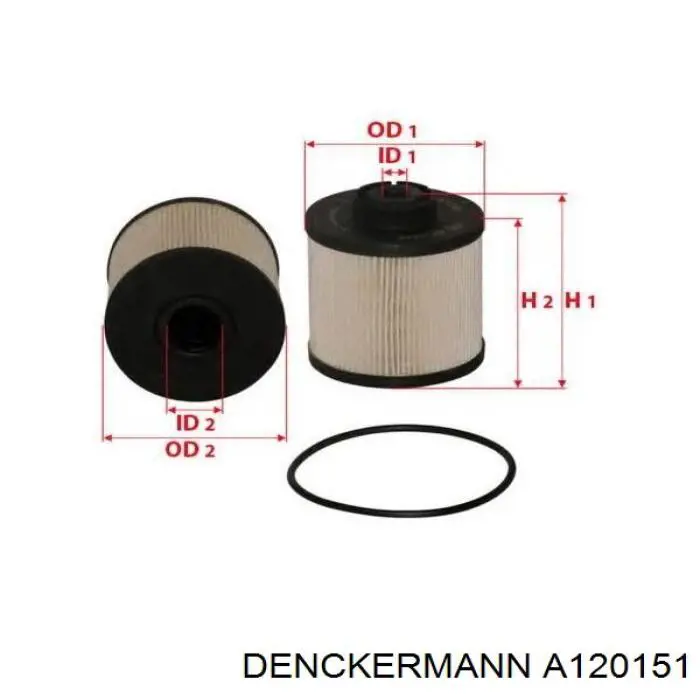 Comprar A120151 Denckermann Filtro diesel