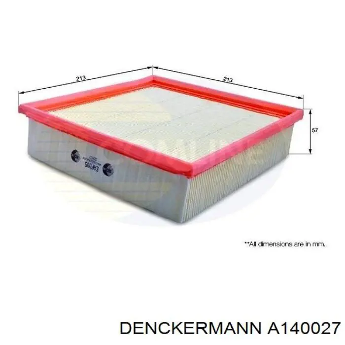 A140027 Denckermann Filtro de aire de motor