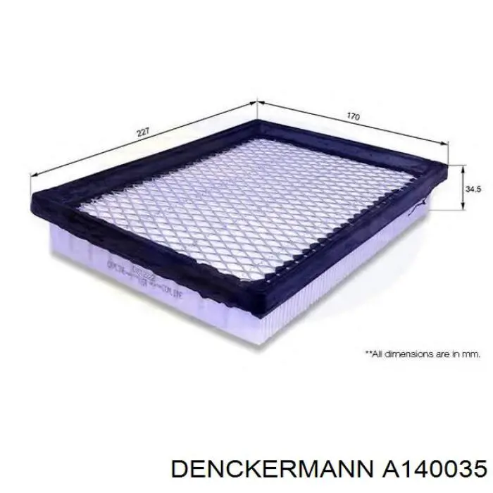 El filtro de aire Denckermann A140035 precio, desde 7,59 EUR