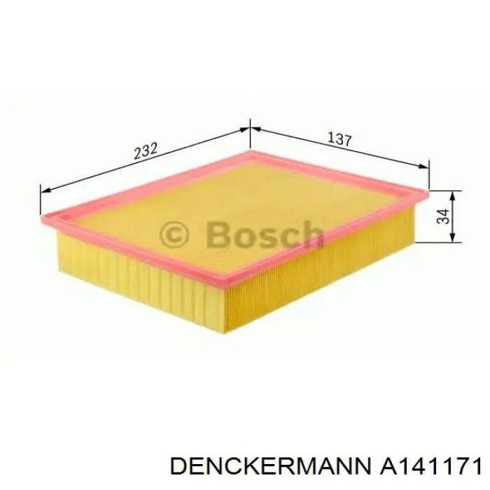 Filtro de aire A141171 Denckermann