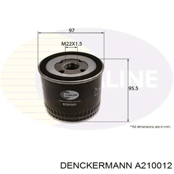 Filtro de aceite motor Denckermann A210012