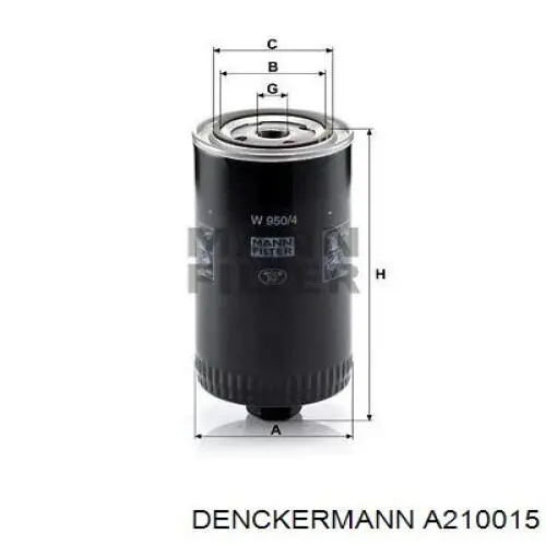 Filtro de aceite Denckermann A210015 precio, desde 8,20 EUR