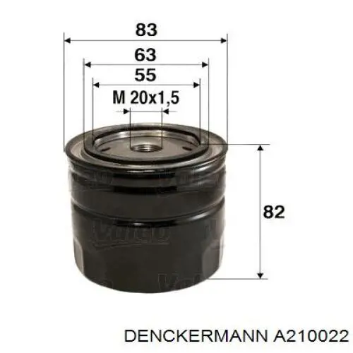 Filtro de aceite Denckermann A210022 precio, desde 5,22 EUR