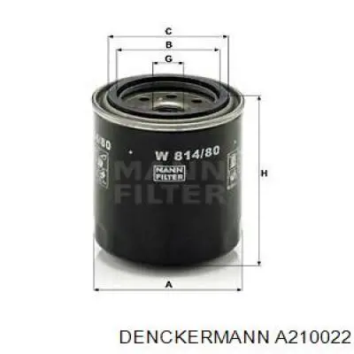 Comprar A210022 Denckermann Filtros de aceite
