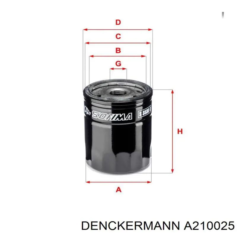 Filtro de aceite Denckermann A210025 precio, desde 6,30 EUR