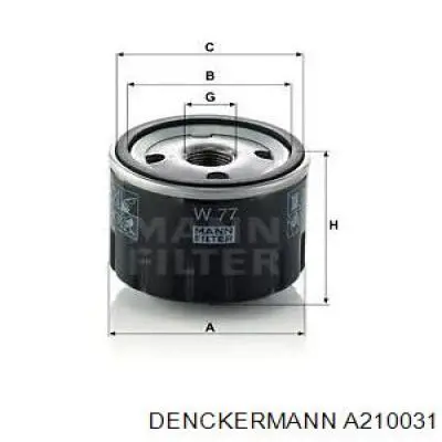 A210031 Denckermann filtro de aceite